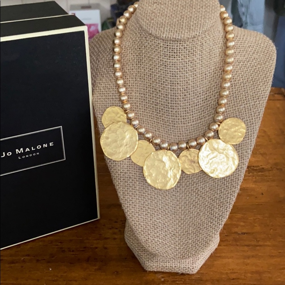 Gold statement necklace
